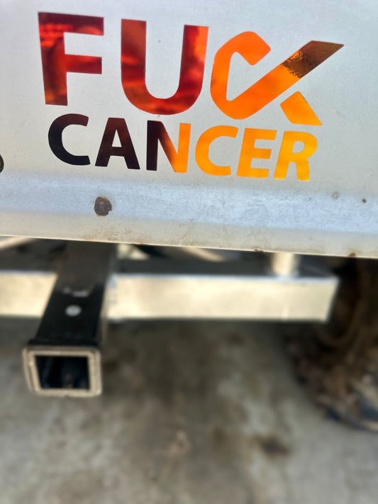 F Cancer Ribbon Decal