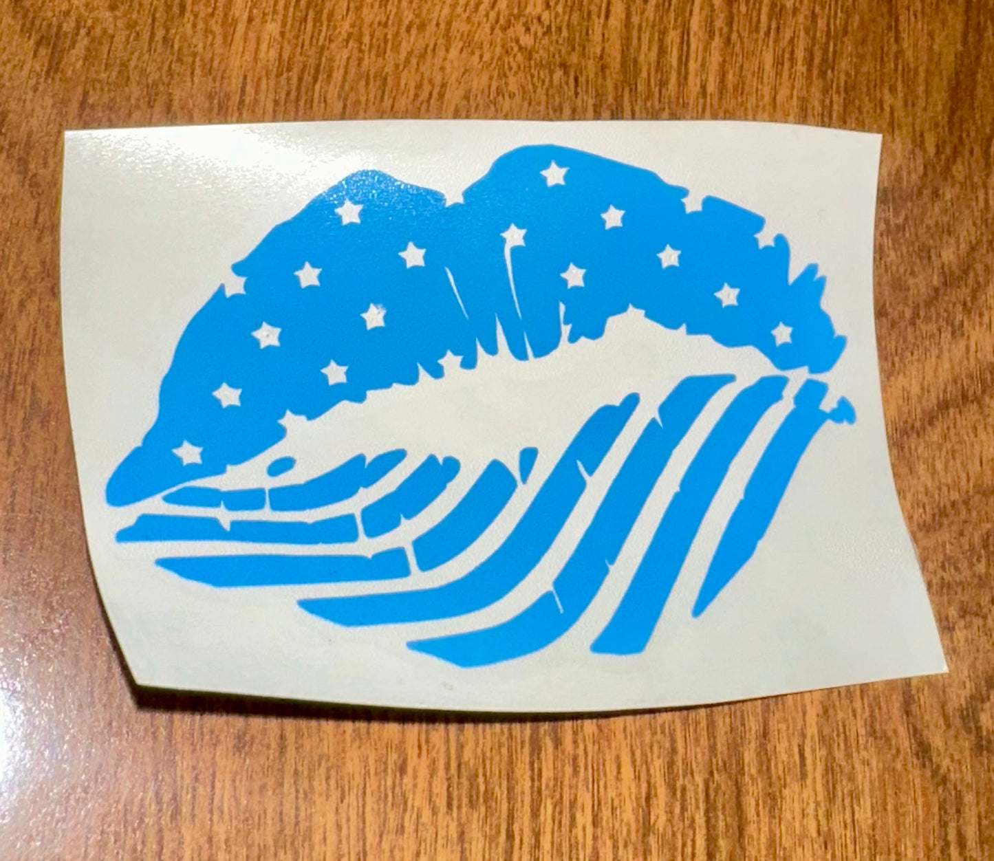 American Flag Lips Decal