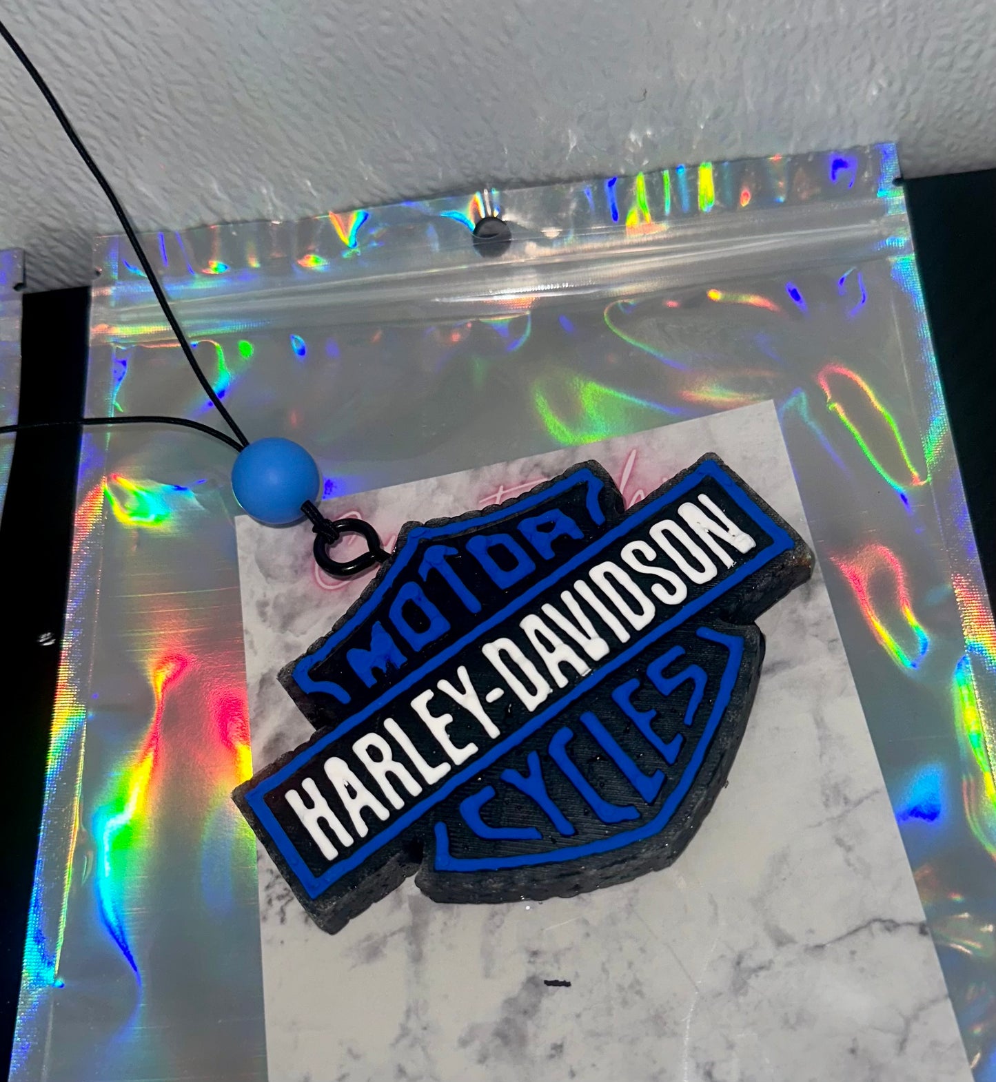 Harley Davidson Blue Car Freshie