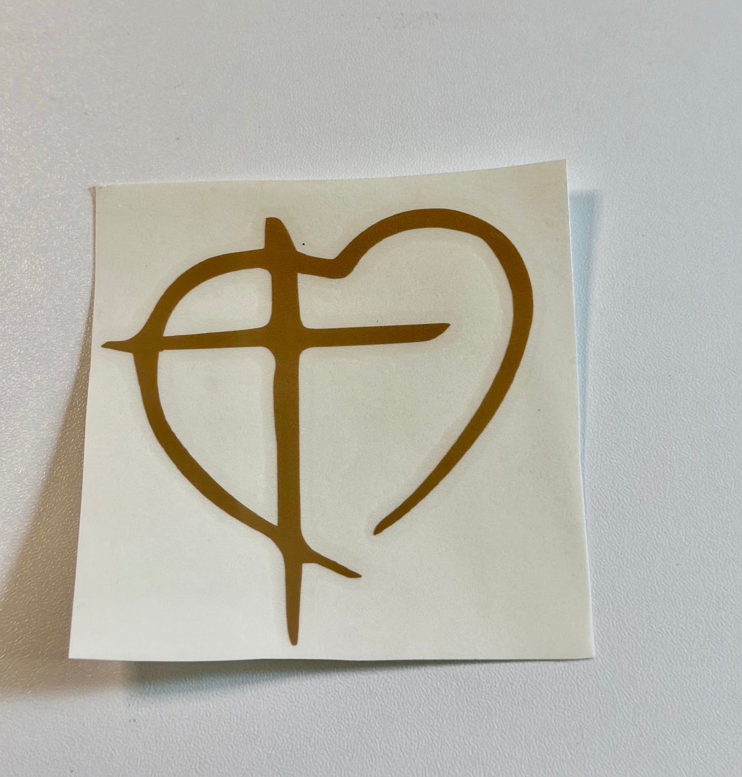 Heart Cross Decal