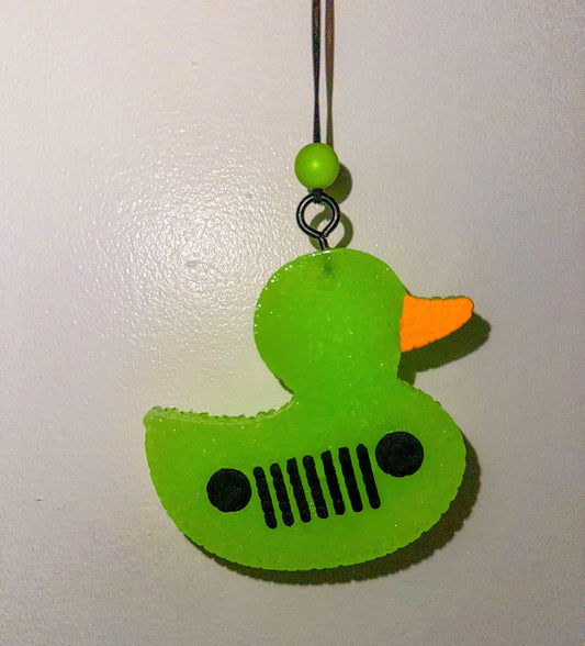 Jeep Car Freshie Neon Green