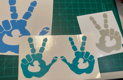 Two Finger Jeep Duck Hand Wave Decal