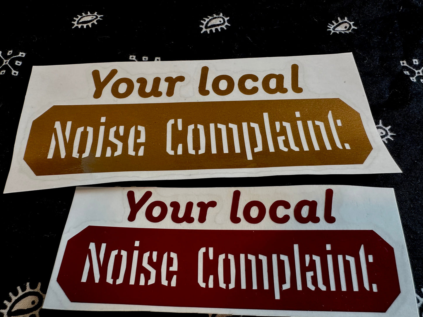 Local Noise Complaint Decal