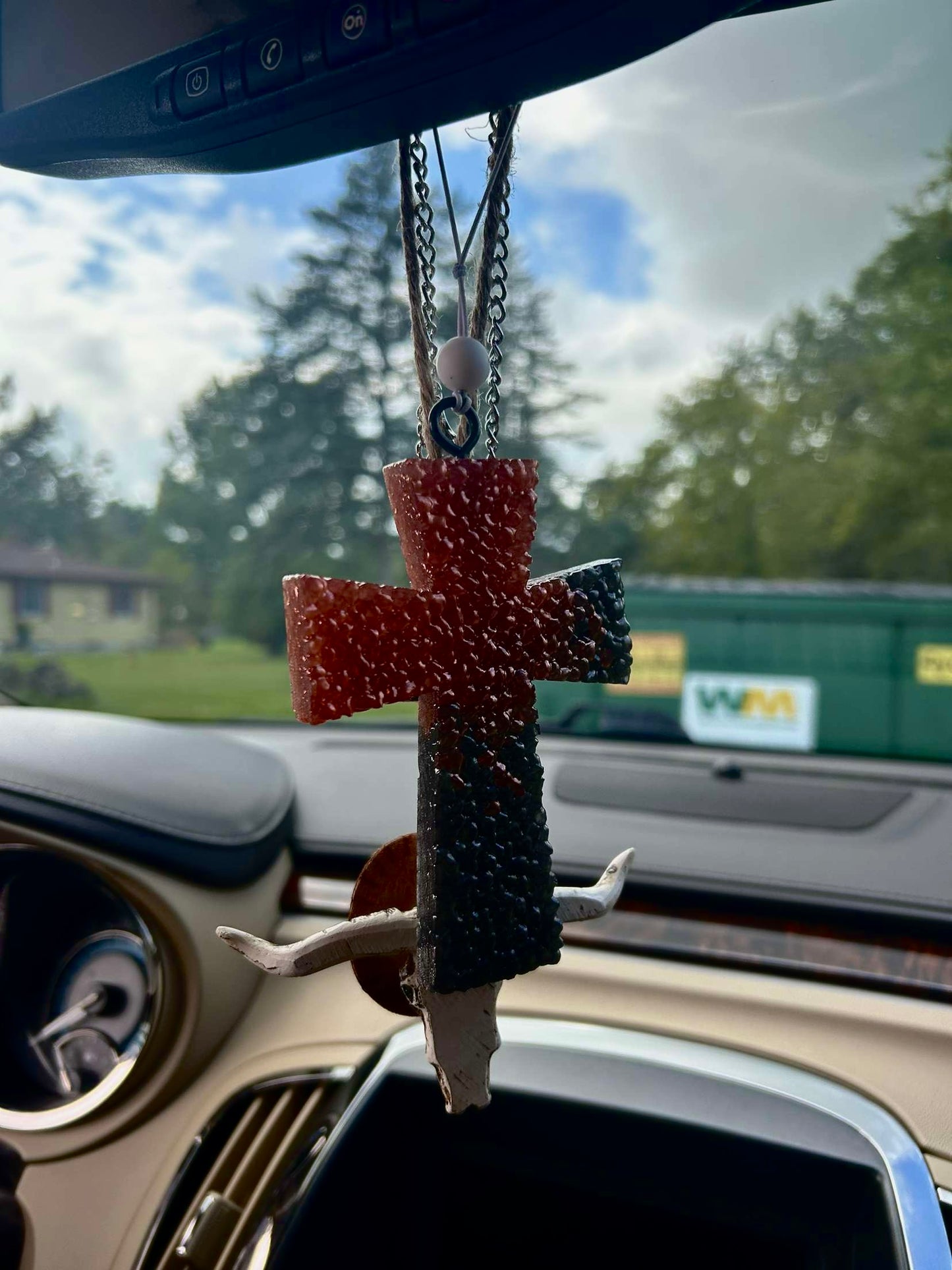 Copper & Black Cross Car Freshie