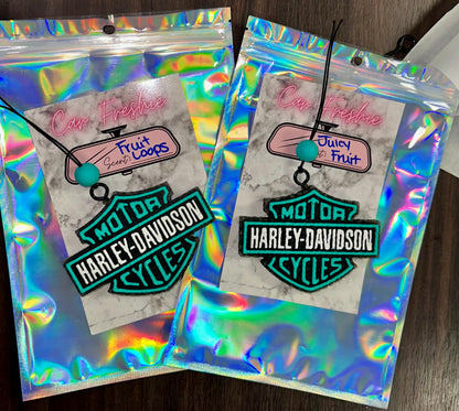 Turquoise Harley Davidson Logo Car Freshie