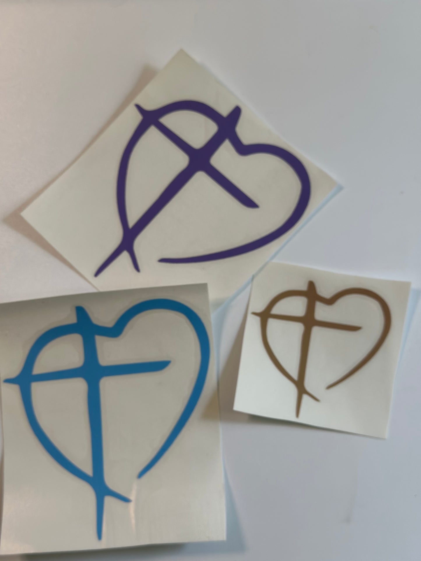 Heart Cross Decal