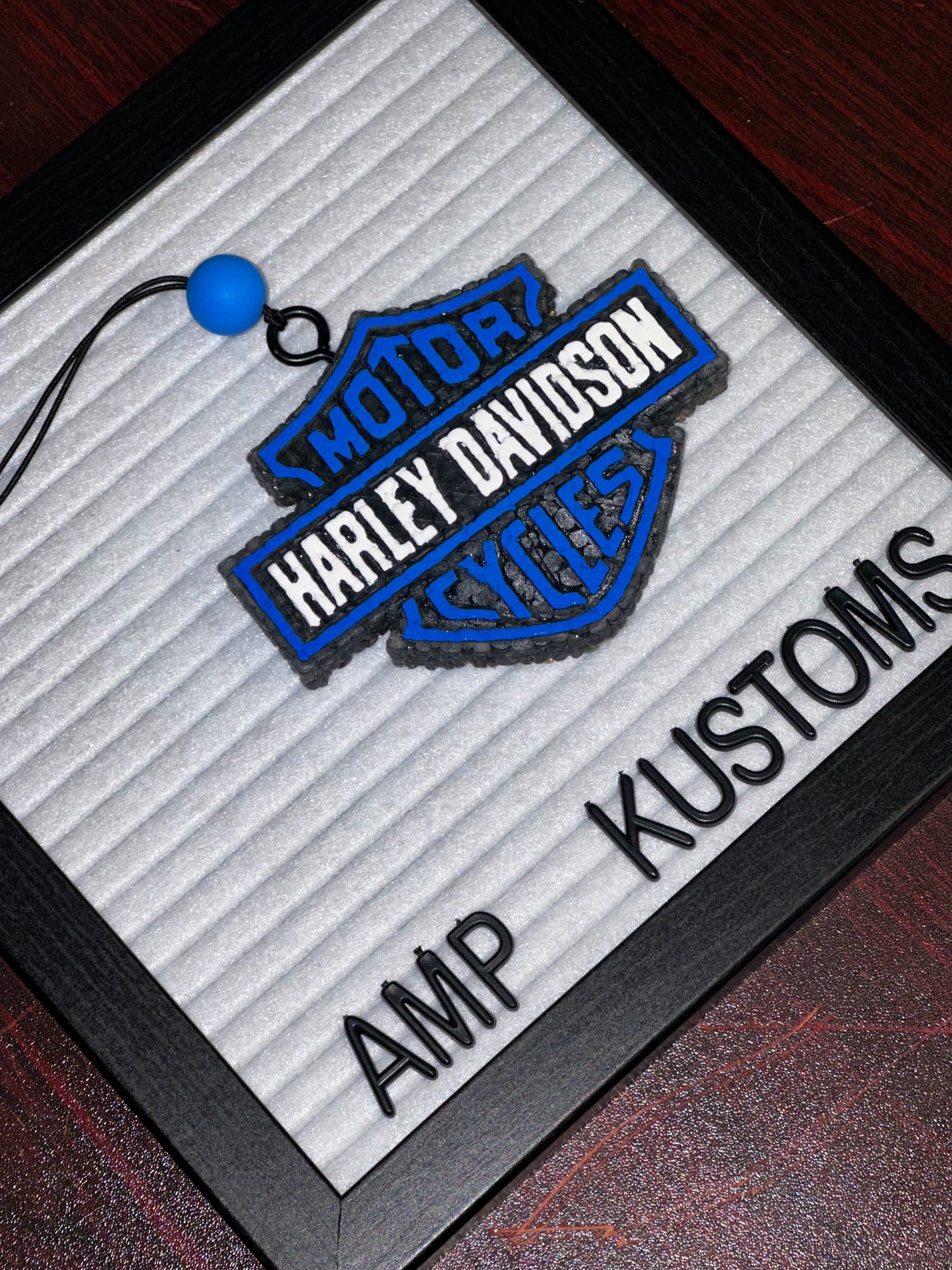 Harley Davidson Blue Car Freshie