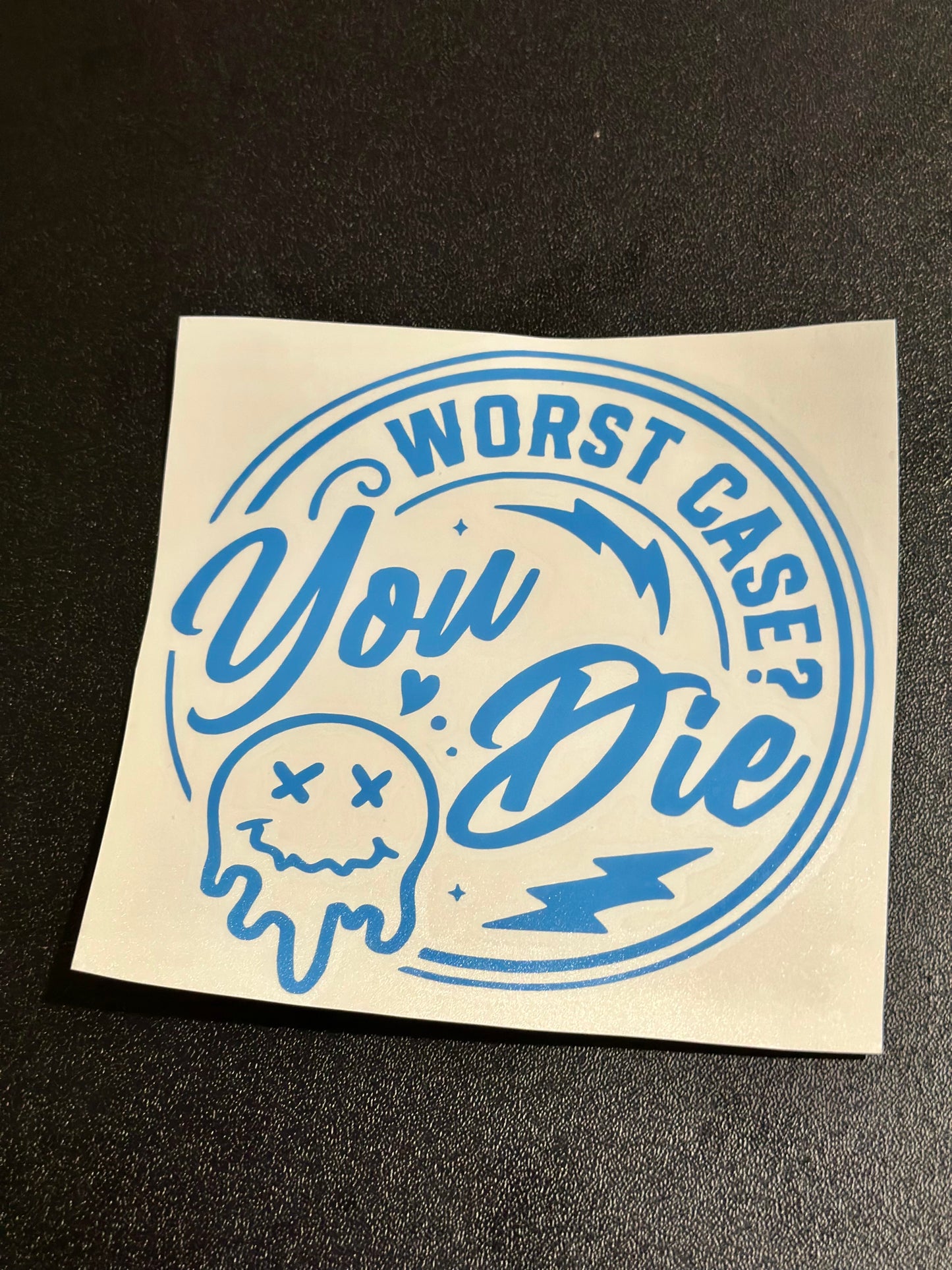 “Worst Case You Die?” Decal