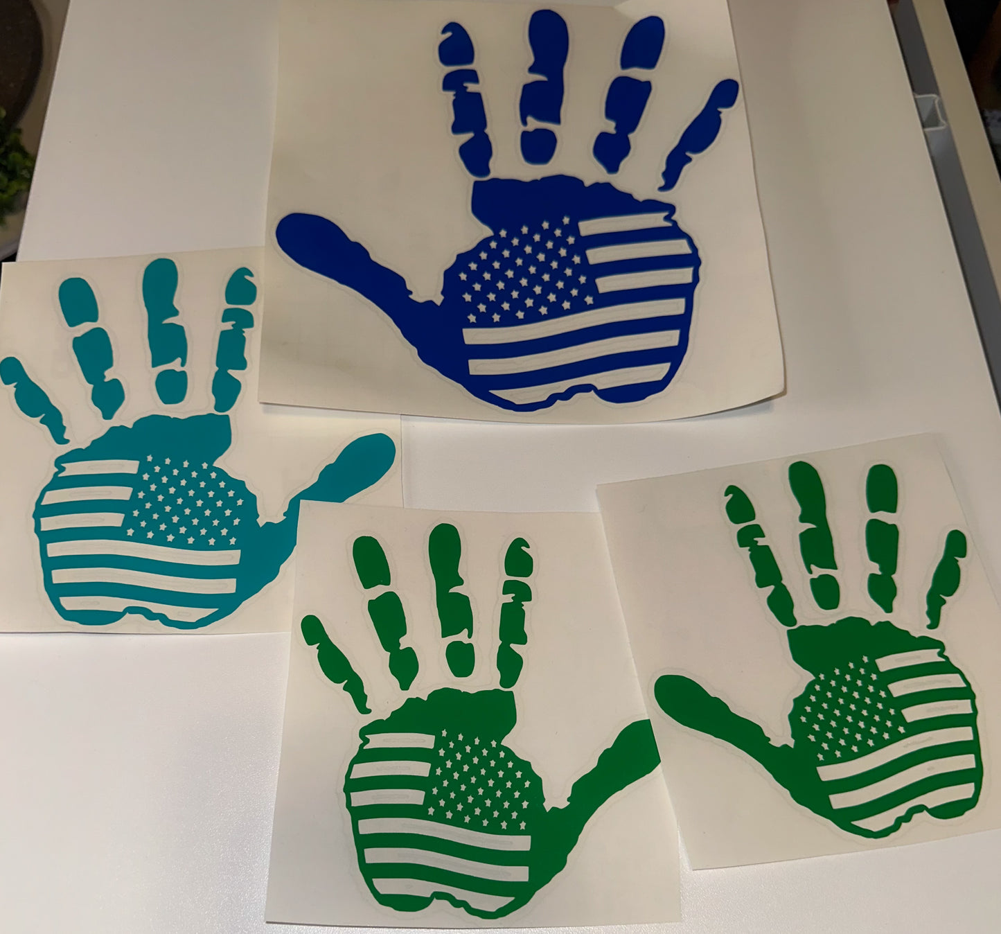 Flag Waving Hand(s) Decal