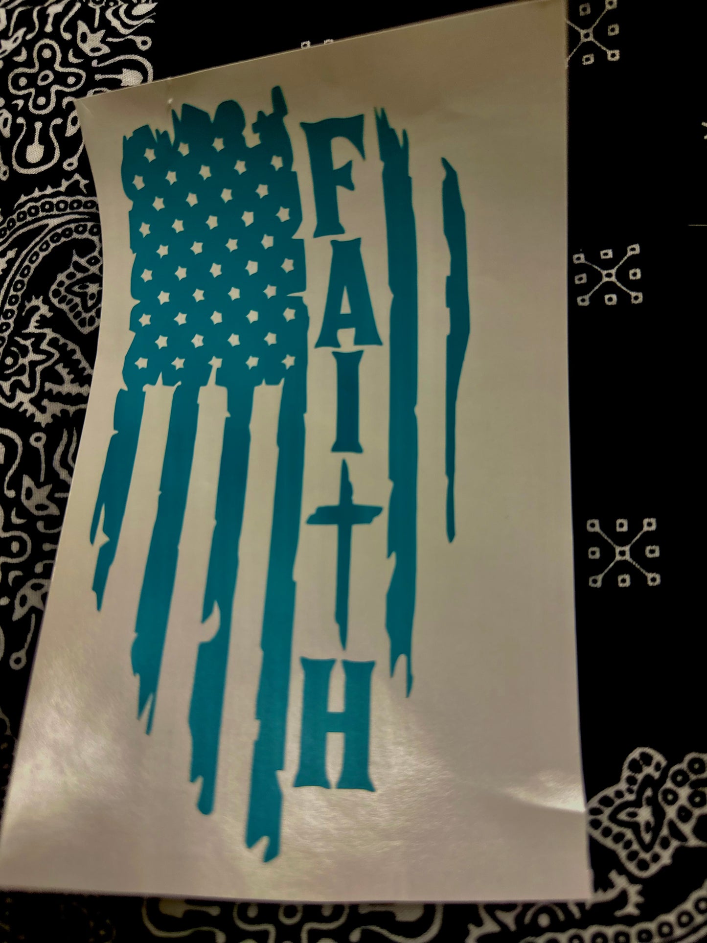 Faith Flag Decal