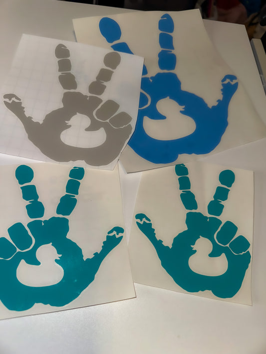 Two Finger Jeep Duck Hand Wave Decal