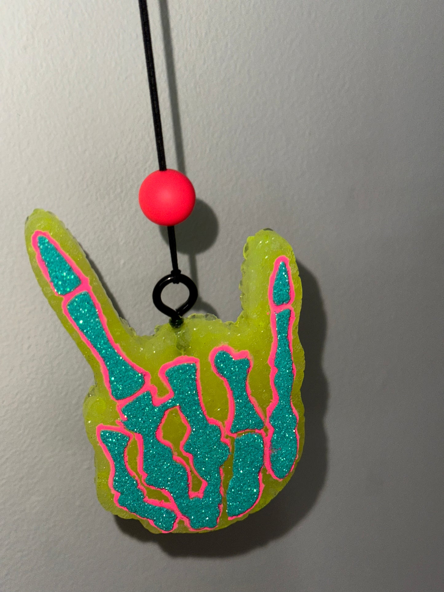Rock On Skelton Car Freshie