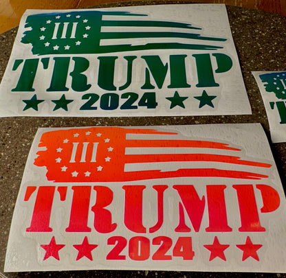 Trump 2024 Flag Decal